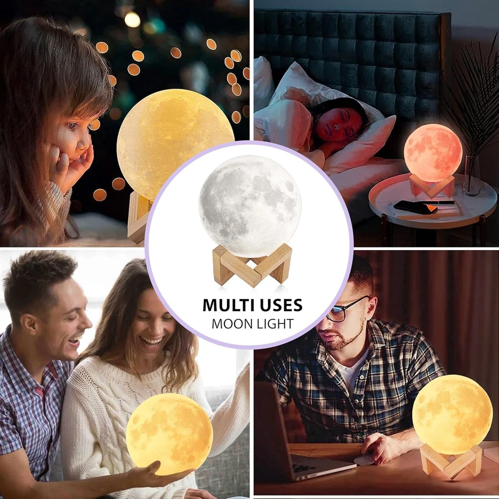 3d Moon Lamp Multicolor