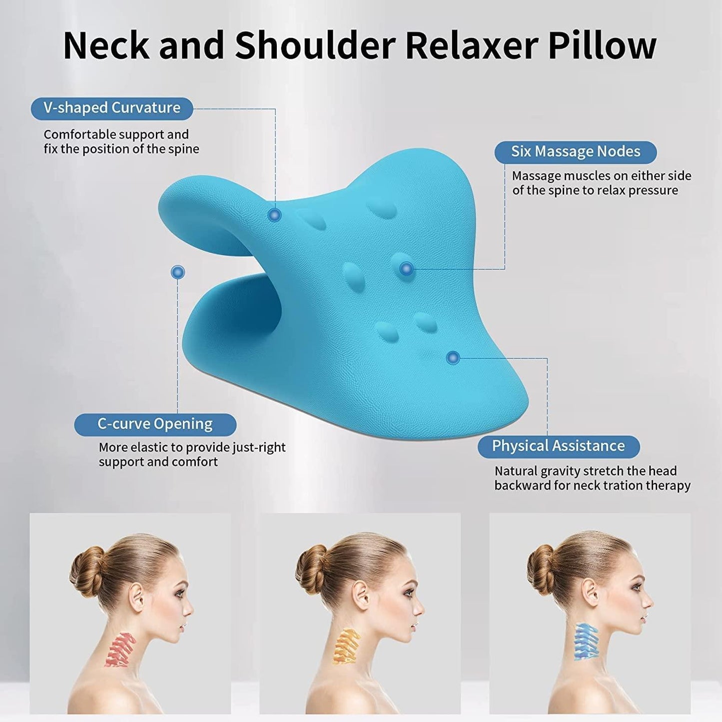 Expertomind Neck Relaxer | Cervical Pillow | Neck & Shoulder Support for Pain Relief |