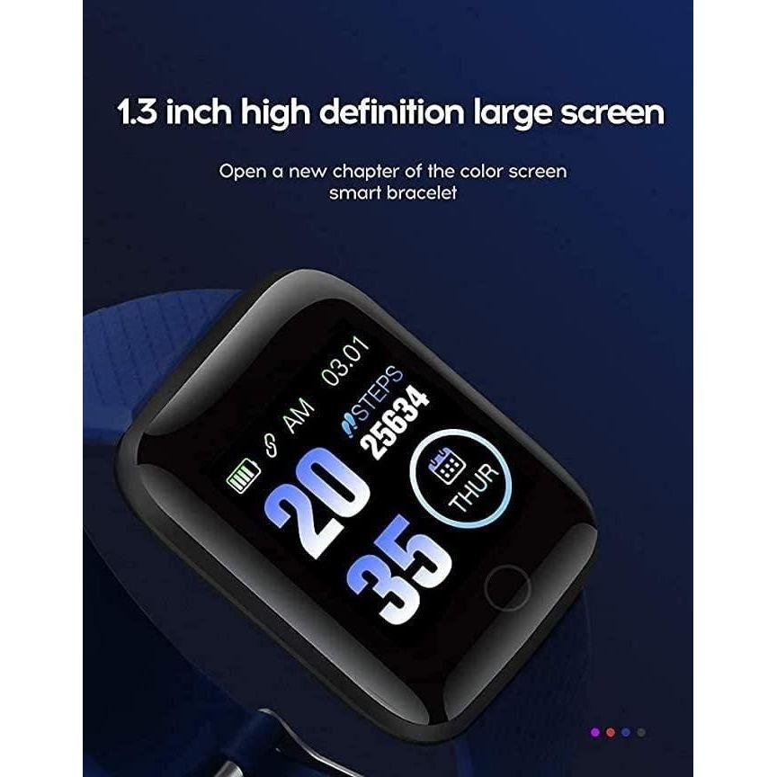 Fitness Tracker Color Screen Smartwatch Heart Rate Blood Pressure Pedometer Sleep Monitor