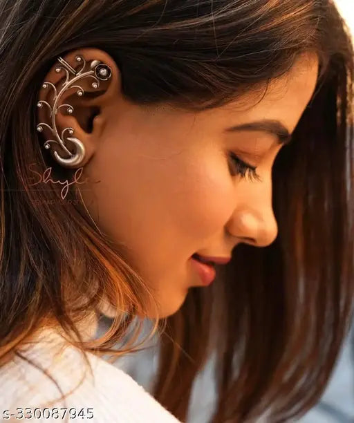 silver stylish earcuffs