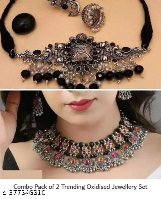 Samridhi DC Princess Combo Pack of 2 Oxidised Jewellery Set