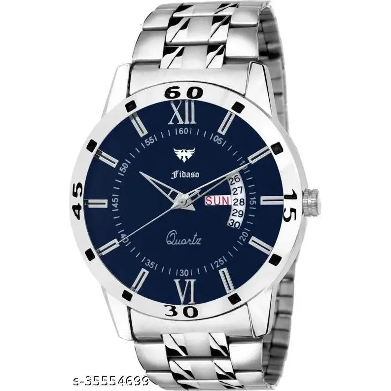 Fidaso F1257 Blue Dial Stainless Steel Analog Watch for Men & Boys