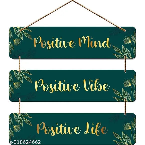 Wallfly Positive Quote Decorative Wooden Wall Hanging for home décor item