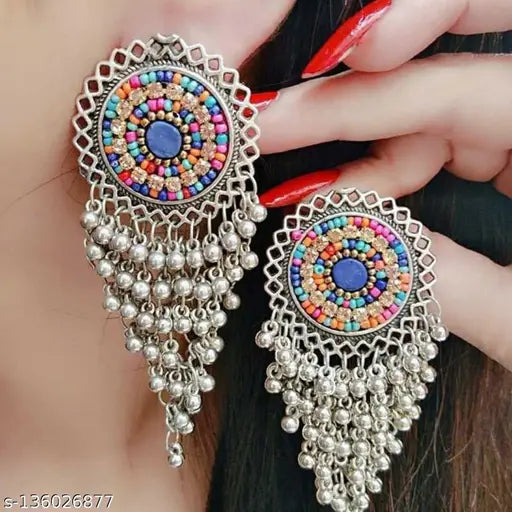 Fashion Fusion Stylish, Party Wear, Designer Silver, Alloy Earrings For Girls Alloy Drops & Danglers ()